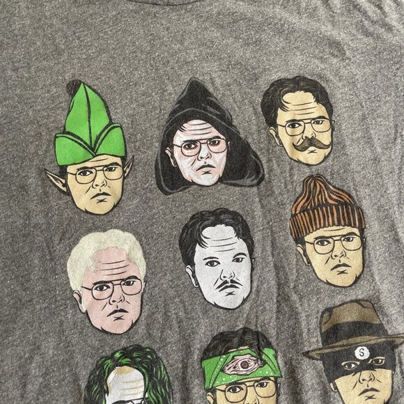 Many Faces of Dwight Schrute The Office T-Shirt Halloween Costumes Mens M (Q8) - Picture 3 of 7